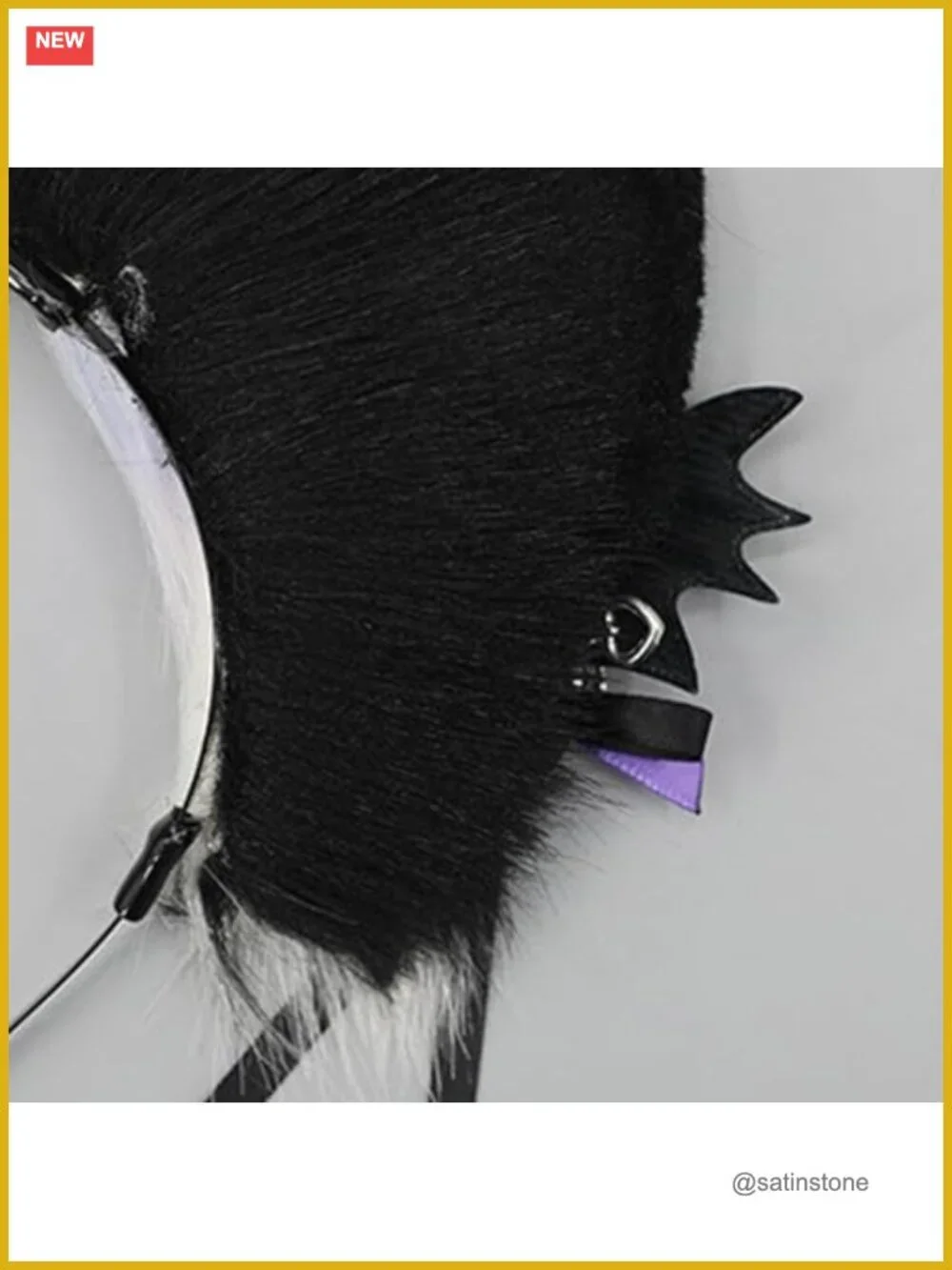 Furry Cat Ear Headband Cosplay Hair Accessory Handmade Faux Fur